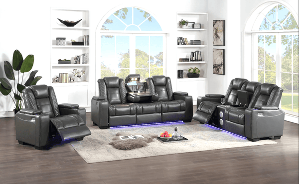 Stefano Gray 3-Piece Reclining Set