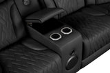 Spain Black Power Reclining Sectional Power Headrests