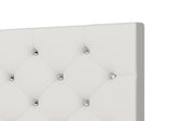 Sara White Upholstered Tufted Platform Twin Bed