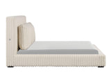 Lauren Beige Upholstered Platform Queen Bed