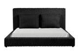 Lauren Black Upholstered Platform Queen Bed