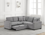 Ariel Gray Sectional w Pull-Out Bed