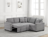 Ariel Gray Sectional w Pull-Out Bed
