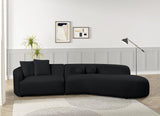 Mia Black Boucle Sectional