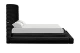 Mariah Black Upholstered Platform King Bed