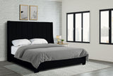 Harry Black Upholstered King Bed