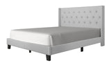 Hikaru Gray Upholstered Tufted Platform Twin Bed