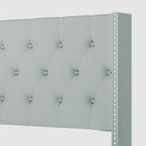 Hikaru Teal Upholstered Tufted Platform Twin Bed