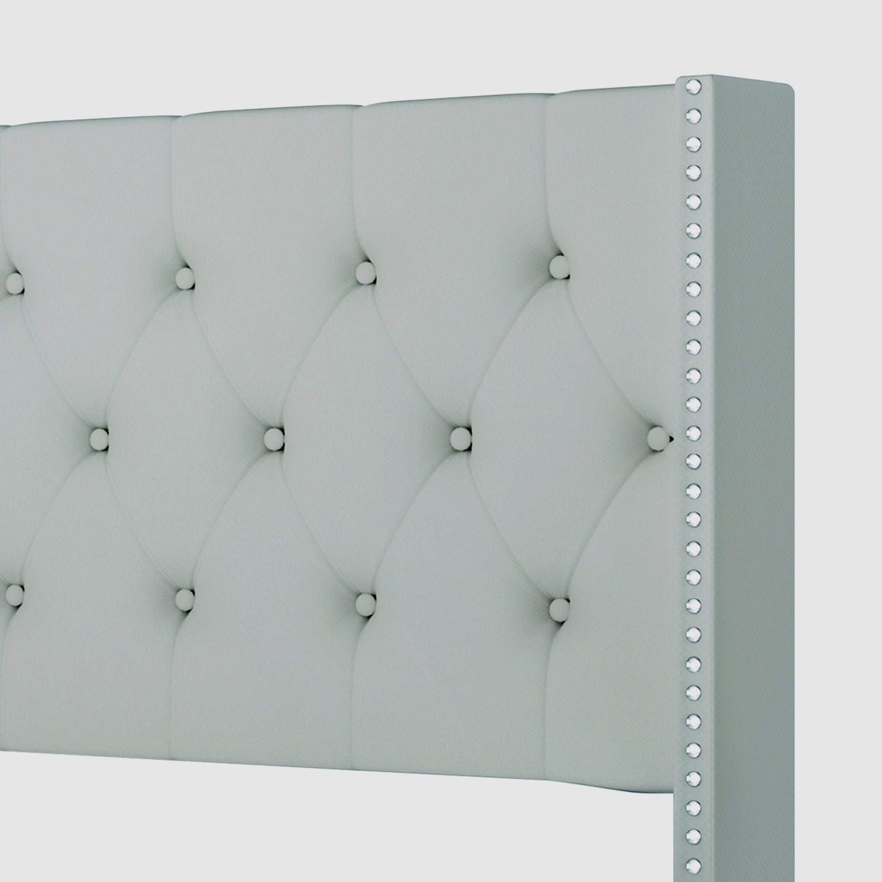 Hikaru Teal Upholstered Tufted Platform King Bed