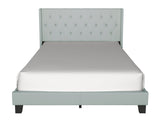 Hikaru Teal Upholstered Tufted Platform King Bed