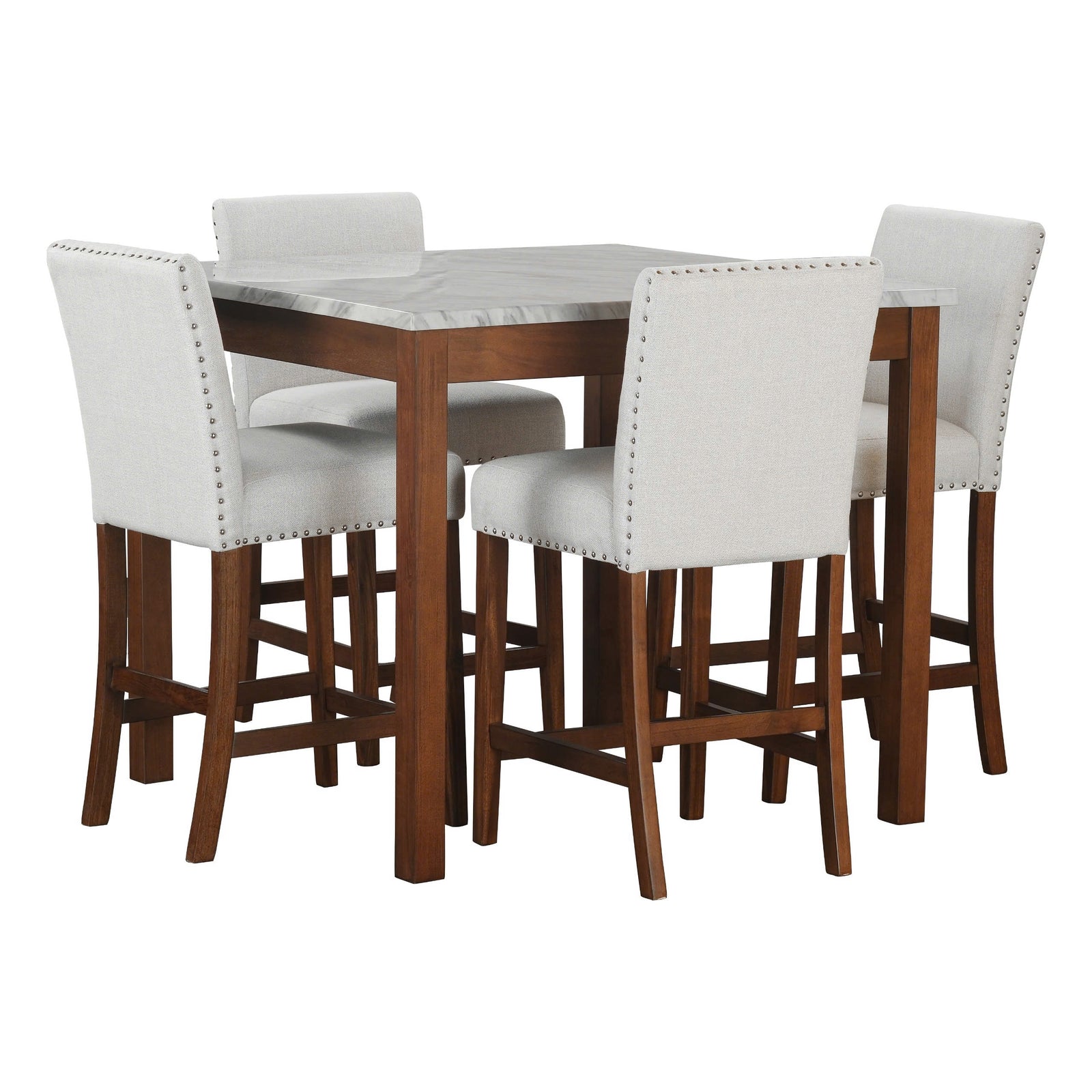 Dior Cherry Pub Table + 4 Chair Set