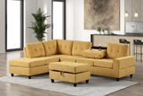Heights Mustard Reversible Sectional + Ottoman