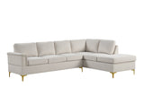 Vogue Cream Velvet Sectional