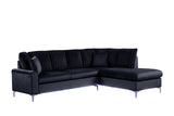 Candy Black Sectional w LED