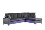 Candy Charcoal Sectional w LED