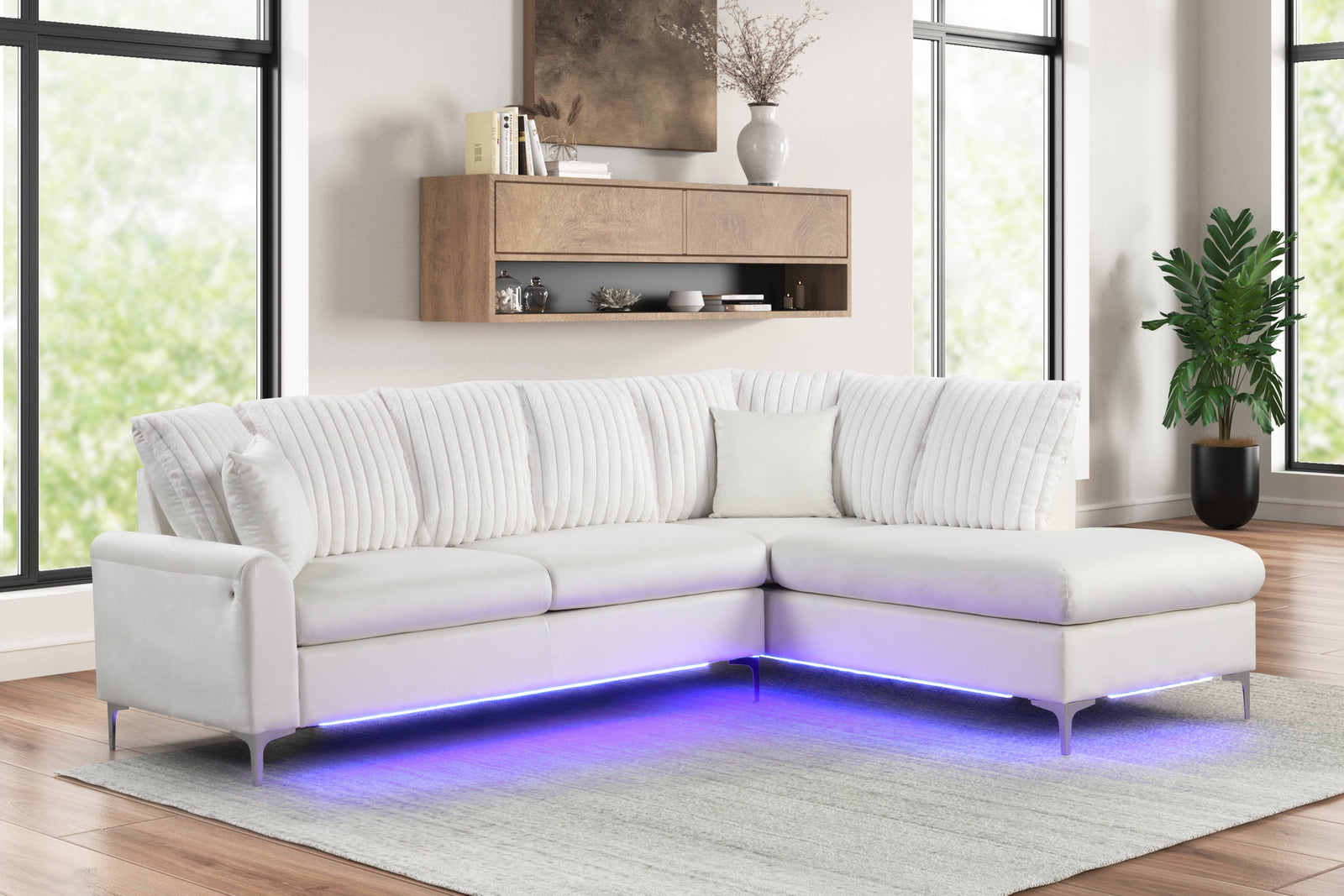 Candy Beige Sectional w LED