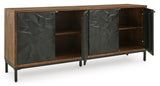 A4000649 Black Accent Cabinet 70"L