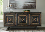 A4000573 Black Accent Cabinet 72"L