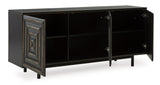 A4000573 Black Accent Cabinet 72"L
