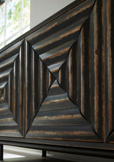 A4000573 Black Accent Cabinet 72"L