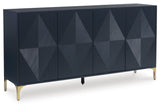 A4000677 Dark Blue Accent Cabinet 72"L