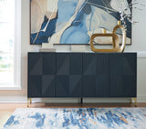 A4000677 Dark Blue Accent Cabinet 72"L