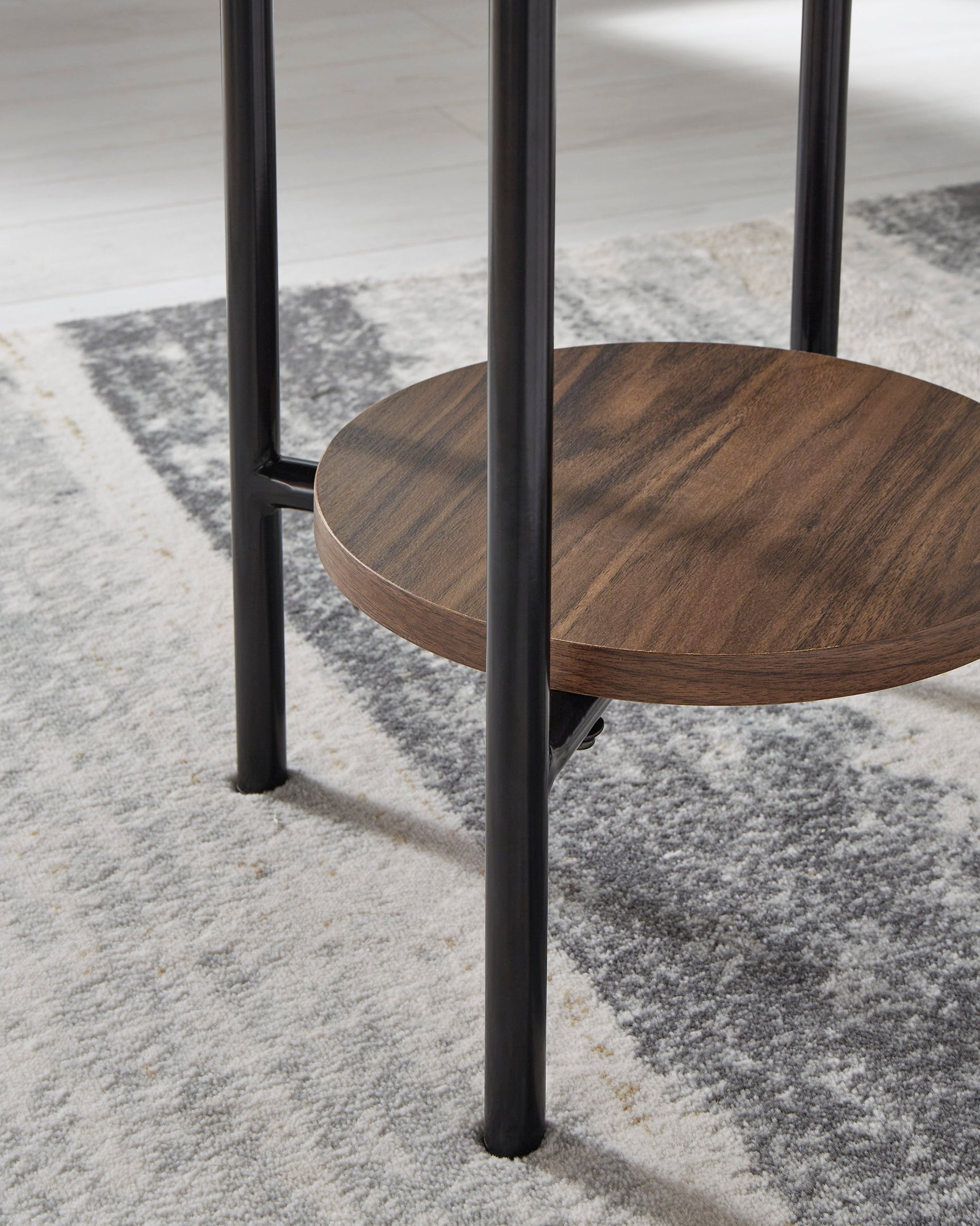 Tal White Brown Occasional Table Set
