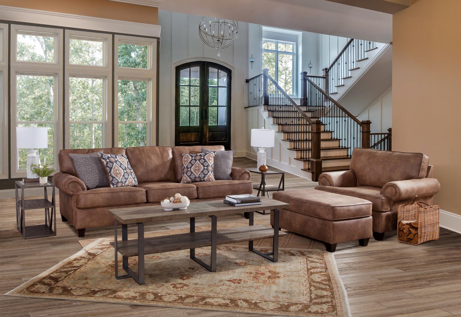 Behold Camel Sofa & Loveseat Set