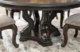 Dunkan Dark Cherry Table + 4 Chair Set
