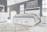 Ashbryn White Storage Platform Bedroom Set
