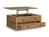Tomiris Brown Lift Top 3-Piece Occasional Table Set