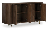 A4000571 Dark Brown Accent Cabinet 68"L