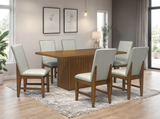Ditu Cherry Rectangular Dining Table + 6 Chair Set