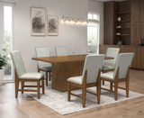 Ditu Cherry Rectangular Dining Table + 6 Chair Set