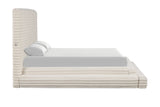 Mariah Beige Upholstered Platform Queen Bed