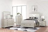 Master Champagne Upholstered LED Storage Platform Bedroom Set