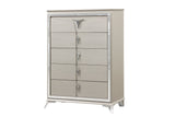 Master Champagne Upholstered LED Storage Platform Bedroom Set