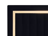 Henry Black Upholstered Panel Twin Bed