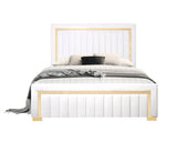 Henry White Upholstered Panel Queen Bed