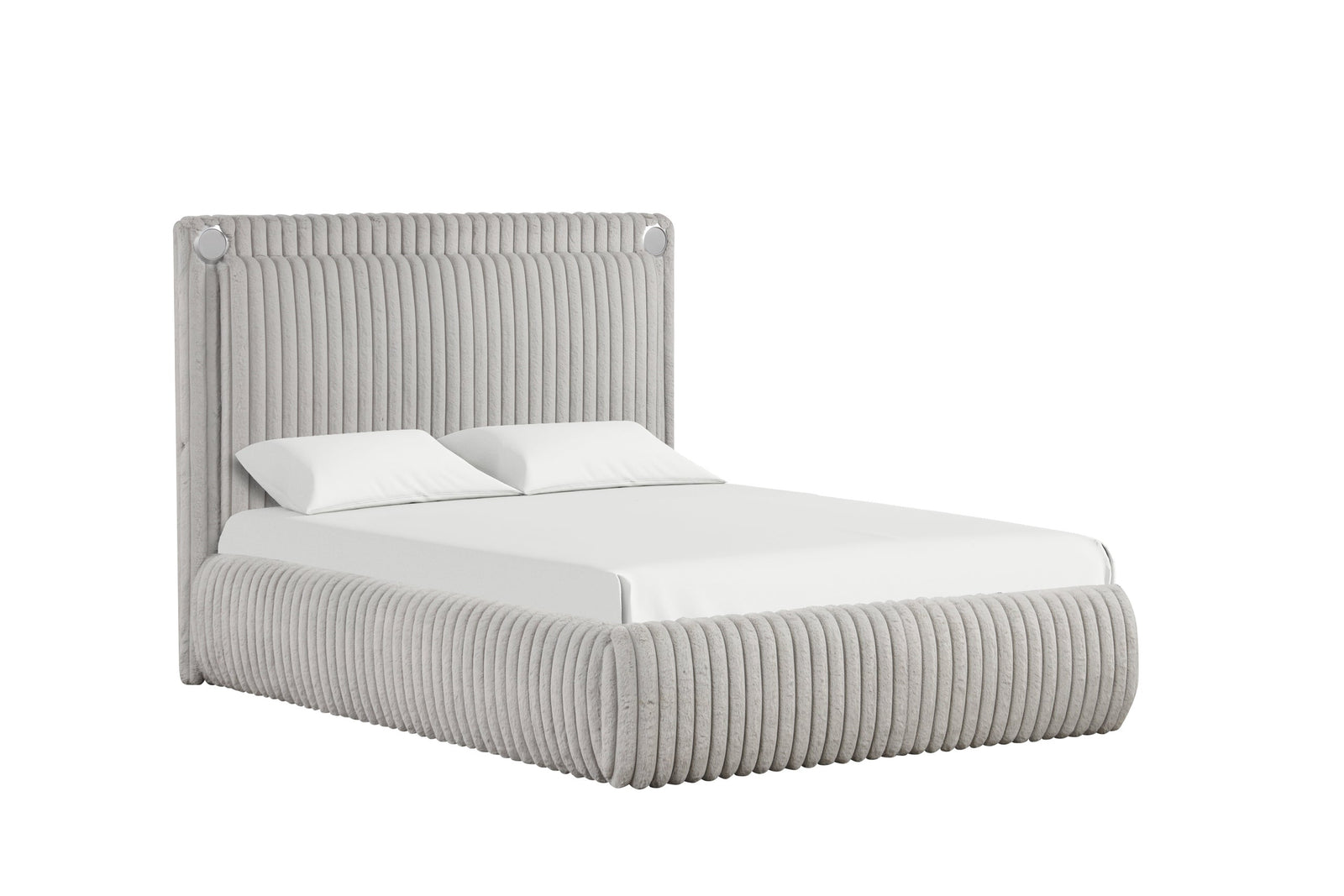 Diana Gray Platform Queen Bed