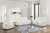 Stefano White 3-Piece Reclining Set