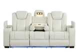 Stefano White 3-Piece Reclining Set