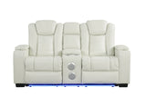 Stefano White 3-Piece Reclining Set