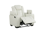 Stefano White 3-Piece Reclining Set