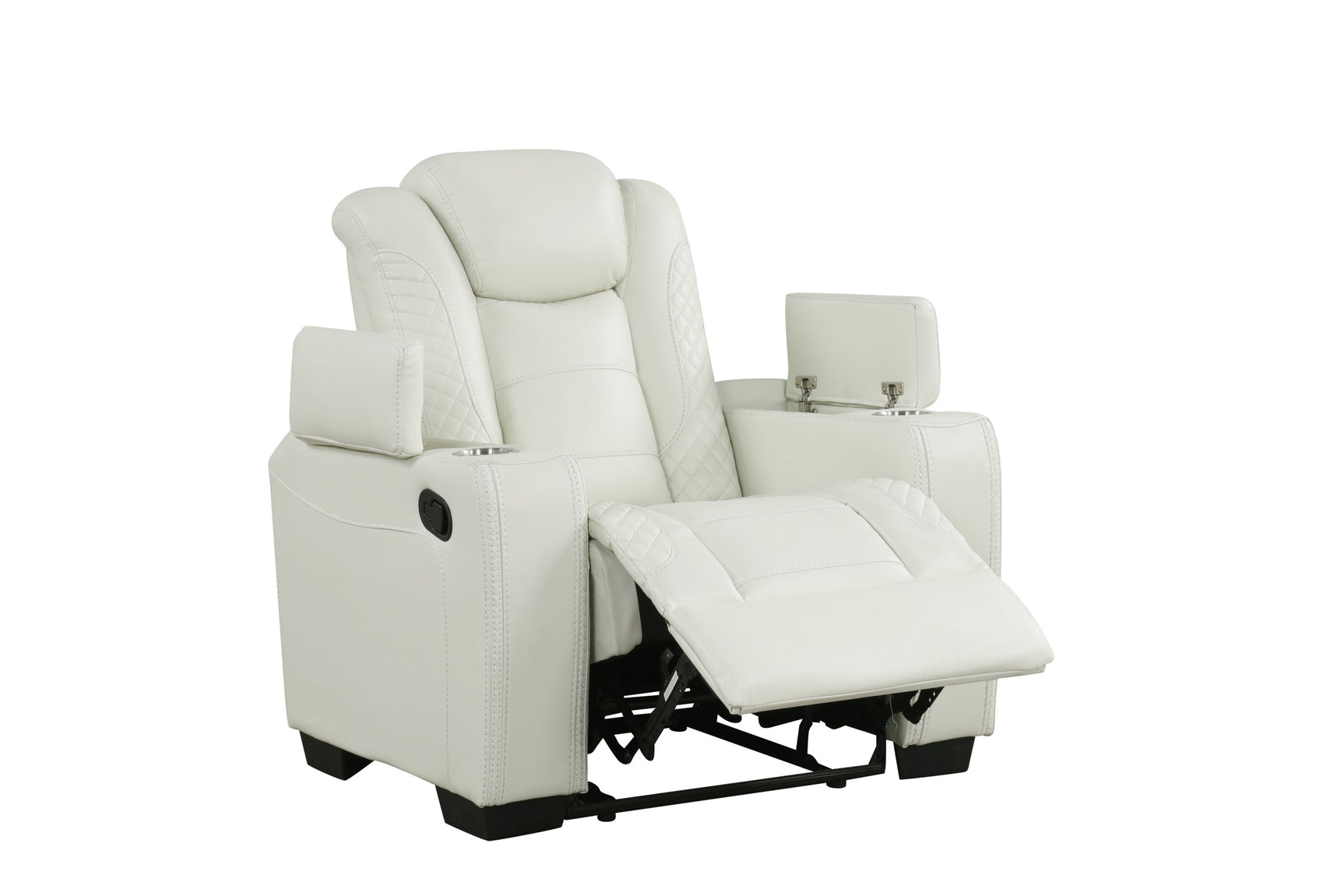 Stefano White 3-Piece Reclining Set