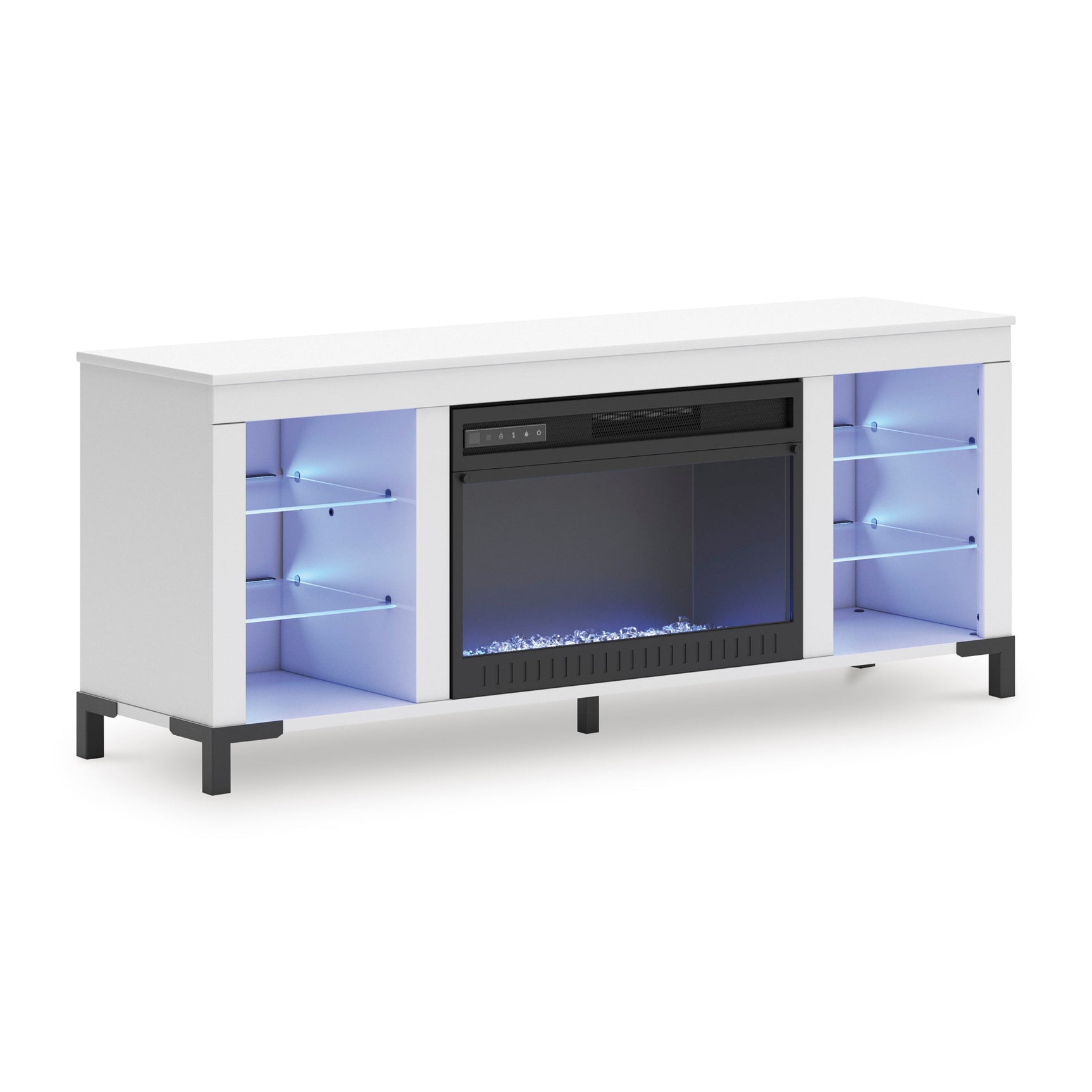 W2722-168 TV Stand w/ Fireplace 59"L LED Lights