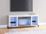 W2722-168 TV Stand w/ Fireplace 59"L LED Lights