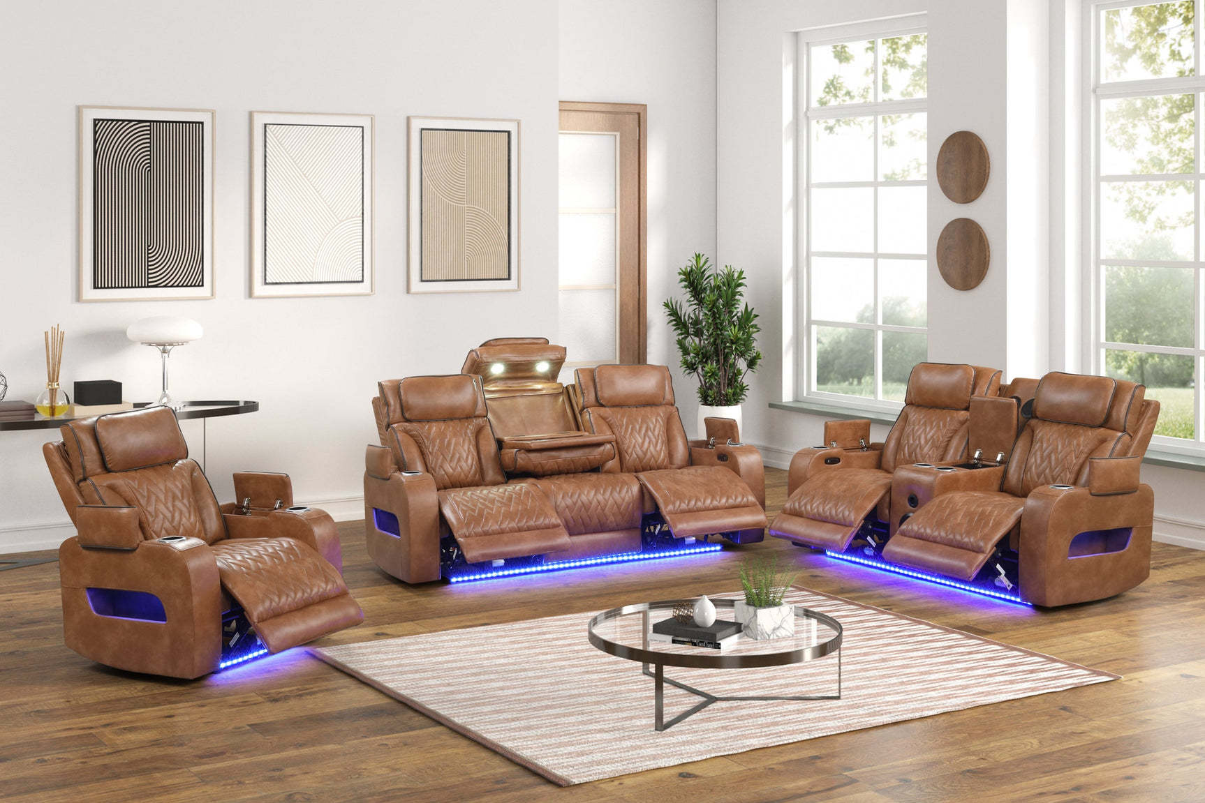 Dubai Brown 3-Piece Power Reclining Set