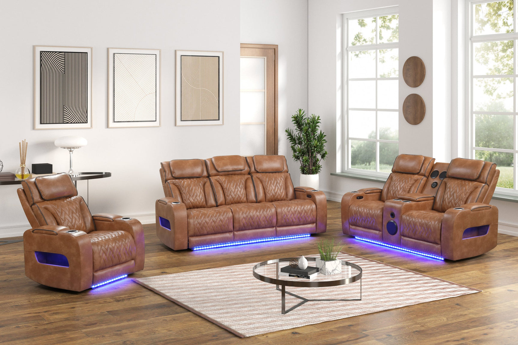 Dubai Brown 3-Piece Power Reclining Set