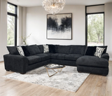 Ayesi Black Oversized Sectional